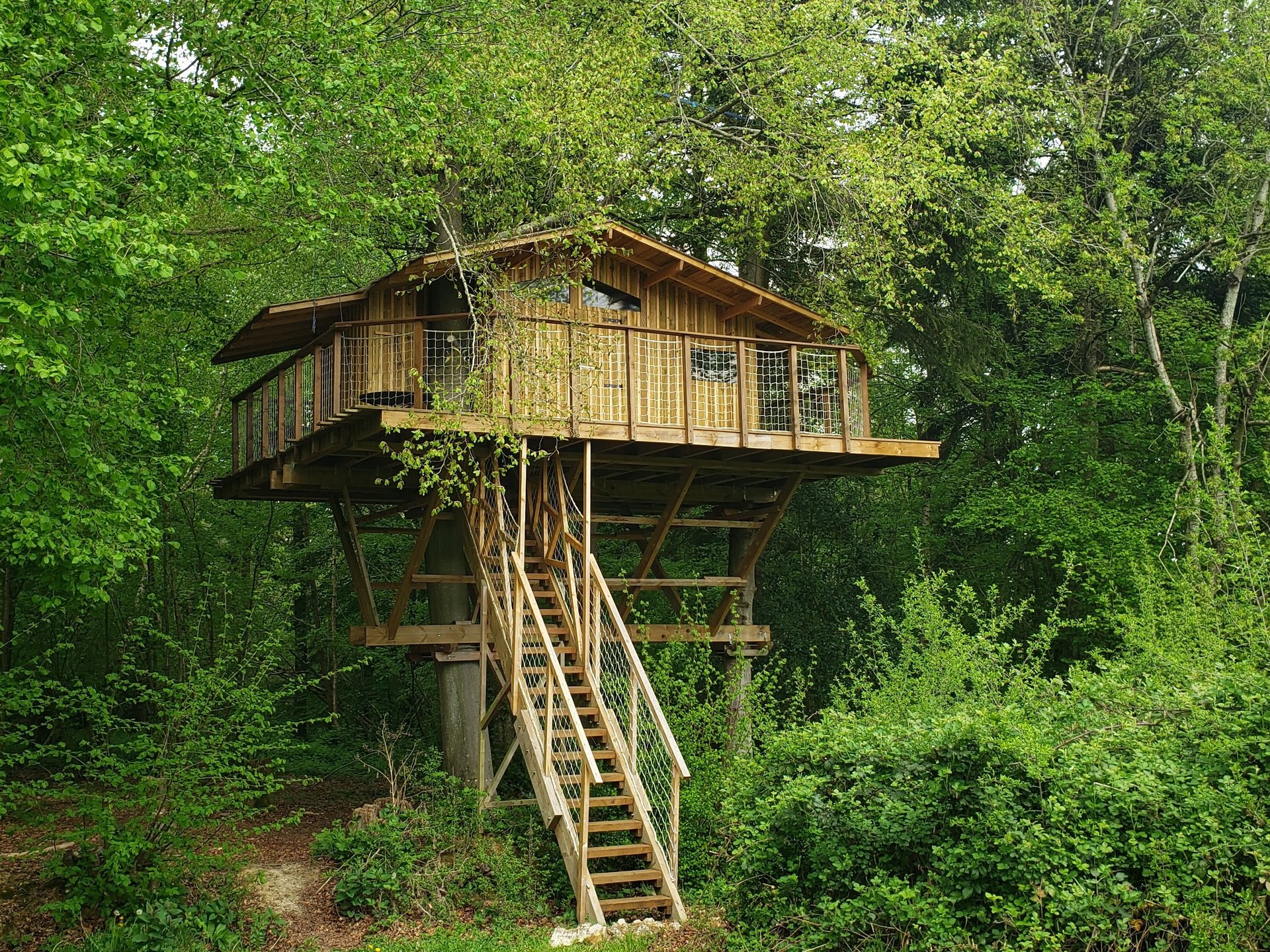 Cabane dans les arbres Cabane du domaine du Valdorgère et Piscine Cabane dans les arbres Cabane du domaine du Valdorgère et Piscine