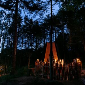 Cabane sur pilotis La Cabane Spa de Bain de Forêt