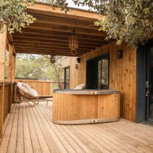 Cabane sur pilotis Villa Couple Baignoire Jacuzzi et Filet