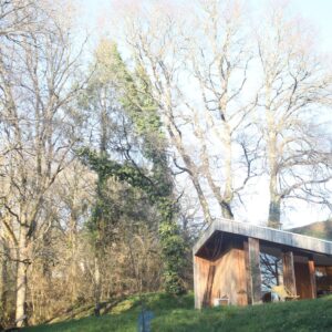 Cabane végétalisée Les cabanes autour du tilleul