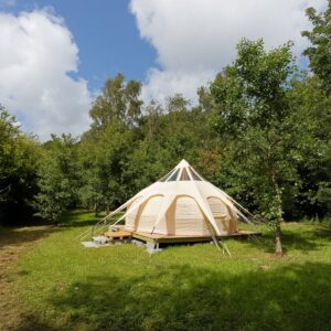 Tente et tente lodge Tente Lotus  et  bain nordique partagé