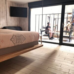 Suite 3 - 3 pers. terrasse avec des chevaux pour voisin de chambre